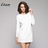 艾格 Etam  W  中长款暗纹压花T恤14012837186